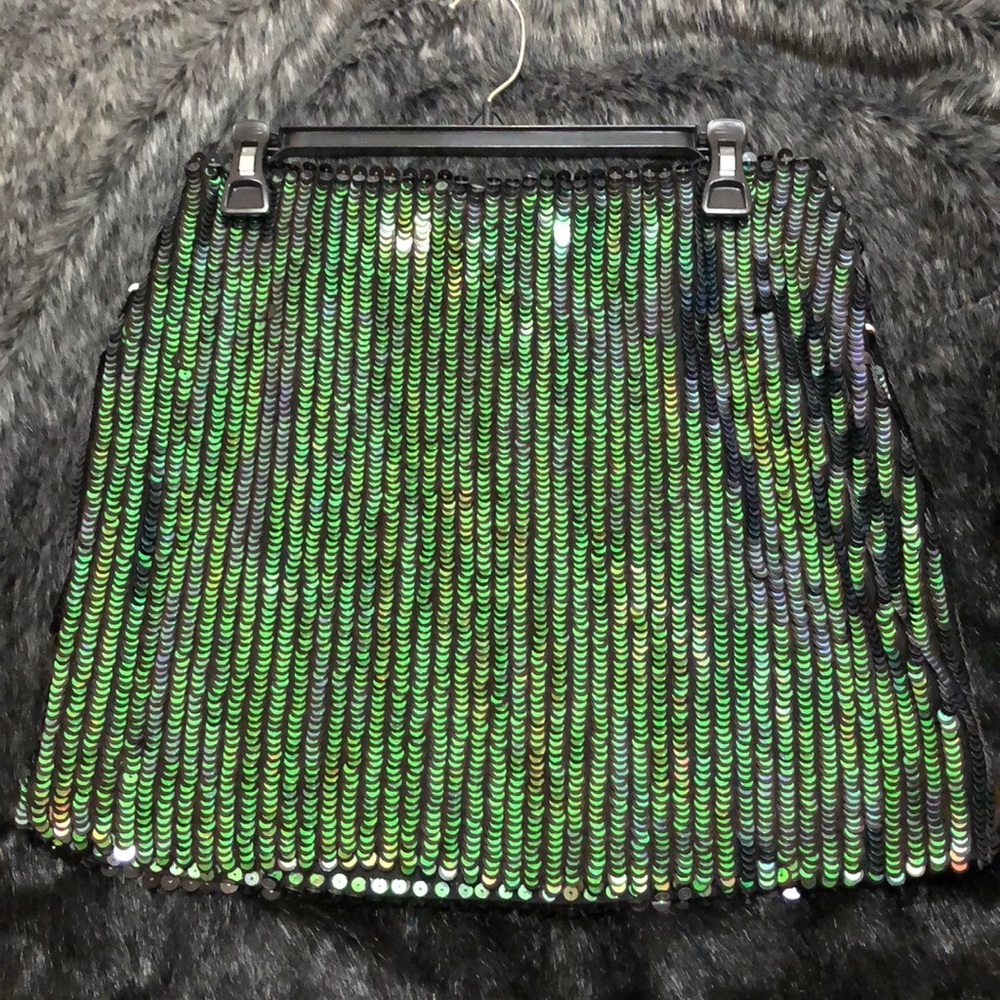 Sequined mini skirt